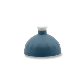 Komplettdeckel für die gesunde Flasche, grau-blau/weiß